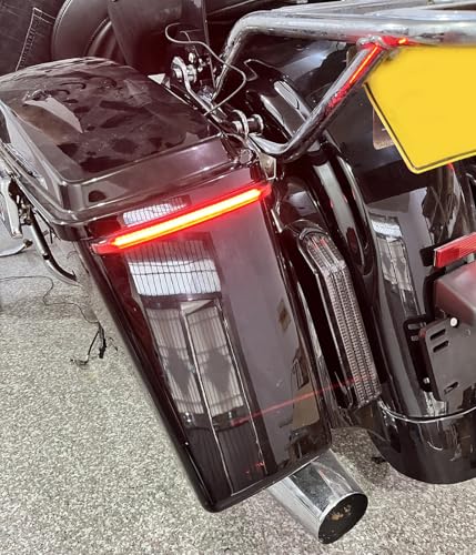 LED Saddlebag Tail Light with Running Brake Light and Sequential Turn Signal Lamp Fit for Harley Touring Street Glide Road King Road Glide Electra Glide Ultra Limited 2008-2013 (Smoked Lens) - color: 2008-2013 Smoke