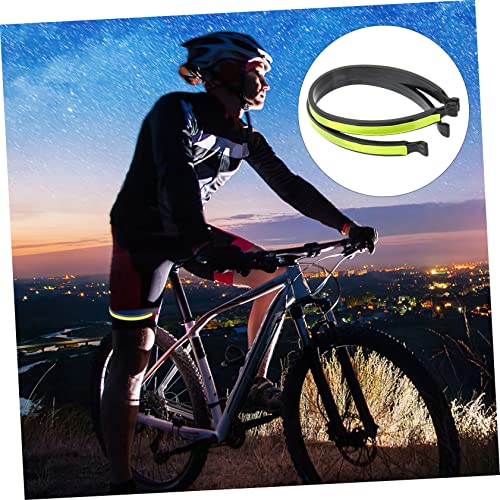 2pcs Reflective Cycling Trouser Clips Bike Leg Bands for Enhanced Visibility Professional Riding for Night Cycling and Exercise