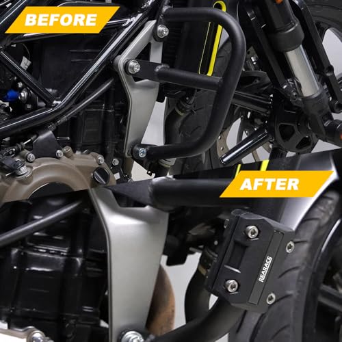 2 Pair Motorcycle Bumper Blocks, 22MM/25MM/28MM Engine Guard Bumper Crash Bar Protectors Motorcycle Drop Guard Block Protection Decor