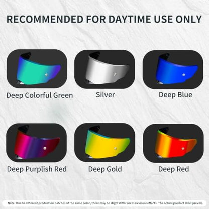 PSLER TT-Revo Visor - TT Revo Helmet Tinted Visor Face Shield Replacement for TT-Revo,Silver - color: Silver