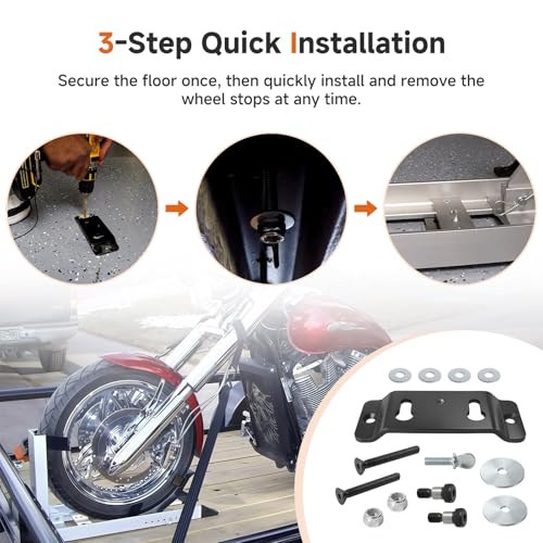TK-3000 Trailer-Stop Adapter Kit, Compatible with Condor Pit-Stop/Trailer-Stop Wheel Chocks, Quick-Connect Floor Mount Bracket for PS-1500, CHCK-1500, 910-331, Heavy-Duty Steel Base