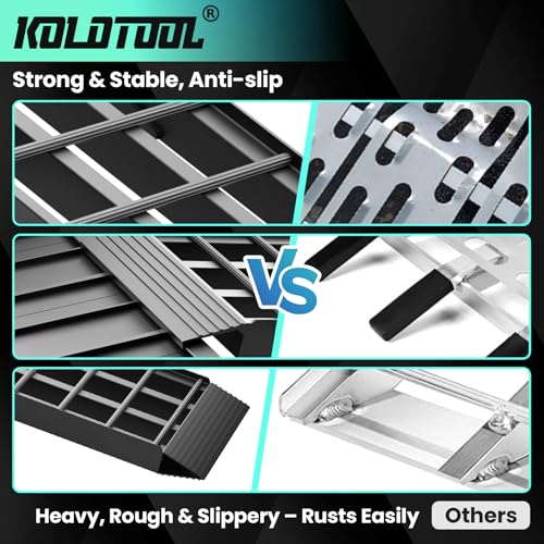 7.5 FT Heavy Duty Aluminum Folding Loading Ramp for Pickup Trucks, 3000 lbs Capacity Truck Loading Ramps for Motorcycles, ATV, UTV Lawn Mowers,Tractors & Golf Carts, 90" Lx12 W (2 Pack)