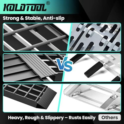 7.5 FT Heavy Duty Aluminum Folding Loading Ramp for Pickup Trucks, 3000 lbs Capacity Truck Loading Ramps for Motorcycles, ATV, UTV Lawn Mowers,Tractors & Golf Carts, 90" Lx12 W (2 Pack)