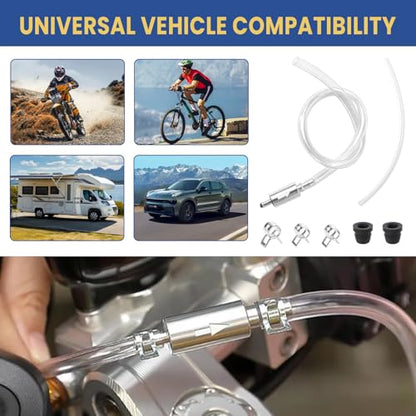 6 PCS Brake Bleeder Hose One Way Check Valve Tube Bleeding Tool Kit for Car Motorcyle Clutch, Brake Bleeder Hose for Hydraulic System Bleeding
