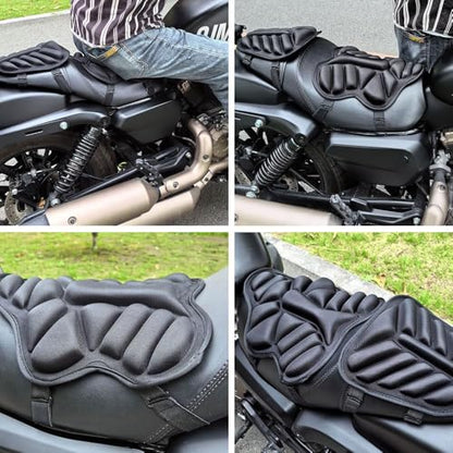 REVXON Motorcycle Seat Cushion for Kawasaki Vulcan 900 Classic/Custom/Vulcan 900 Classic LT/SE, Breathable 3D Air Mesh Motorcycle Seat Pad Shock Absorbing for Long Ride Comfort