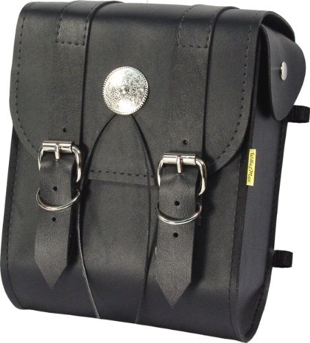 Dowco Willie & Max 58451-00 Deluxe Series: Synthetic Leather Motorcycle Sissy Bar Bag, Black, Universal Fit, 6 Liter Capacity - style: Deluxe Series