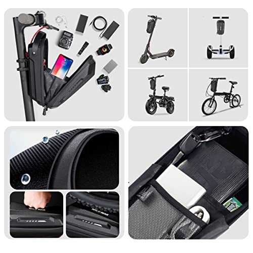 Scooter Storage Bag, Waterproof Scooters Handlebar EVA Hard Shell Bike Front Bag for Carrying Charger Tools Repair Tools