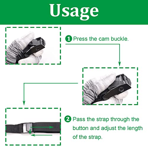 2 PCS 1" x 6.5ft Battery Tie Down Strap kit,Battery Hold Down Strap with Stainless Steel Cam Buckle,4 Stainless Steel Eye Strap Mounts, 8 SS Screws for Boats, Luggage Belt, Cars - size: 1'' X 78''-2pcs With Screws