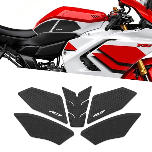 for YZF-R7 yzfr7 2026 New Accessories Body Protection Fuel Tank Rubber Pad Anti-Slip and Anti-Scratch Fuel Tank Sticker Decal Tank Grip Rubber Anti-Slip Tank Pad Fuel Tank pad (R7 2026) - color: R7 2026