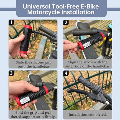OFFCURVE Universal Motorcycle Handblebar Grips - style: Vertical Strips