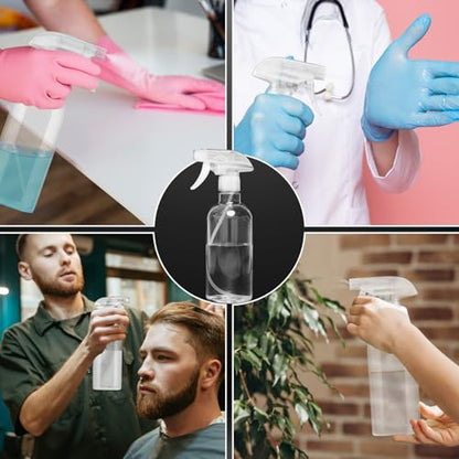 Spray Bottles for Cleaning 16.9 oz/500 ml Water Empty Spray Bottle Heavy Duty Plastic Clear Squirt Mist Spray Bottle for Hair Plants Pets Alcohol Lab Oil Sprayer Roller Bottles(1Pcs)