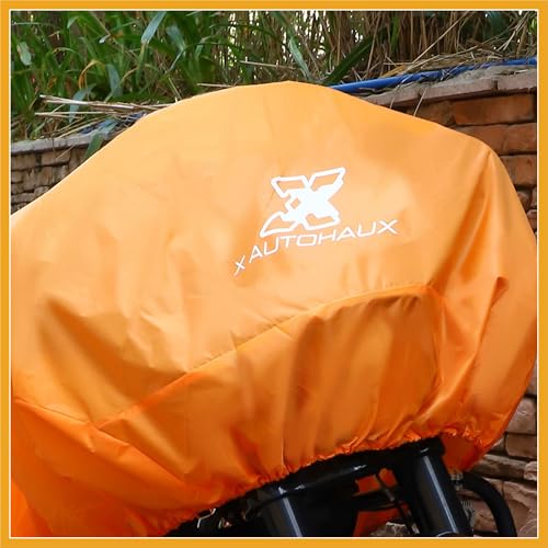 Motorcycle Cover Lightweight Half Cover Outdoor Waterproof Rain Dust Protector Orange XL Size for Most Full Dress Touring Cruiser Durable Material Replacement