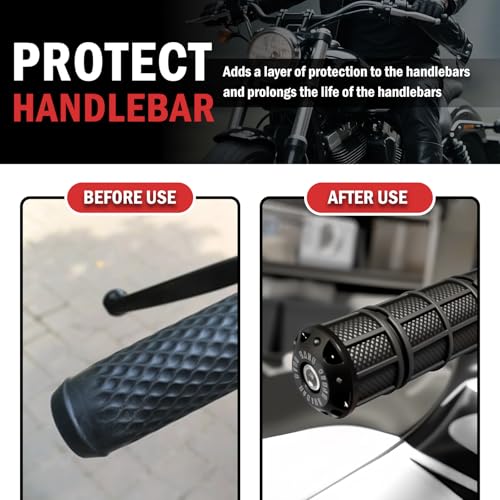 2026 New 2PCS Motorcycle Bar Ends Plugs,Anti-Scratch Handlebar End Plugs Fit 22 mm(7/8") Handlebars Grips,Universal Aluminum Alloy Handlebar End Caps Motorcycle Parts