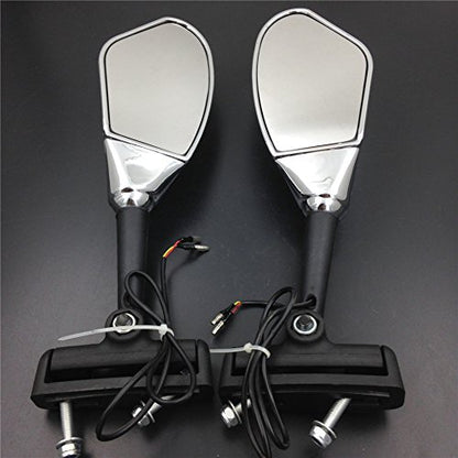SMT-Yellow Led Lights Mirror Compatible With Suzuki Gsxr 600 750 1000 Hayabusa Sv650S Tl1000R Cd [B075WQNZWB]