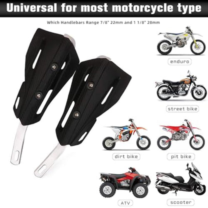 JFG RACING Dirt Bike Handguards,Universal 7/8" 22mm and 1 1/8" 28mm Handlebar Motorcycle Hand Guards for CRF XR YZF XC KX 125 150 250 300 Dirtbike Motocross Supermoto ATV Scooter Enduro Ebike-Black - color: black