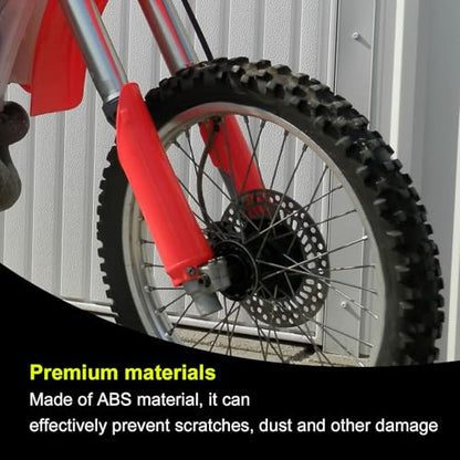 Aramox 1 Pair Front Fork Guard Shock Covers, Front Shock for CR125 CR250 CR500 1993-2007, CRF250R 2004-2018 Red