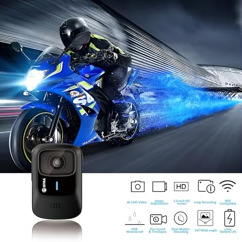 4K Action Camera – Waterproof Sports Cam with Helmet Mount, 6-Axis Gyro Stabilization, 145° Wide Angle, Time Lapse for Motorcycle, Diving, Surfing, Skiing, Biking, Fishing - color: AC-S2