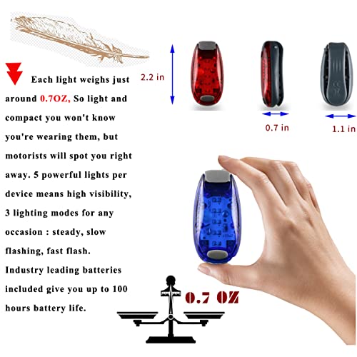 Bicycle Tail Light, LED Safety Light (4 Pack) Bike Rear Light LED | Clip On Strobe/Running Lights for Runners, Dogs, Bike, Walking | High Visibility Accessories for Your Reflective Gear, Bicycle etc.
