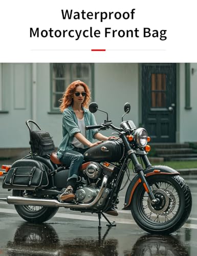Motorcycle Bags, Bike Handlebar Bag E-Bike Tool Bags Saddlebags for Bicycle Waterproof Tool Storage Bag for Harley Sportster, Electric Bicycles, Road Mountain Bike, Riding Travel