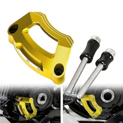 Monkey 125 Engine Stator Crash Guard Compatible with Monkey125 Dax125 Grom125,Cross Cub 110,Ducks125,CT125 Trail 125,Super Cub C125,Super Cab 110 2022-2024 CNC 3D Motorcycle Engine Protector (Gold) - color: Gold
