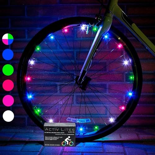 Activ Life LED Bike Wheel Lights with Batteries Included! Get 100% Brighter and Visible from All Angles for Ultimate Safety & Style (1 Tire Pack) - color: Pink