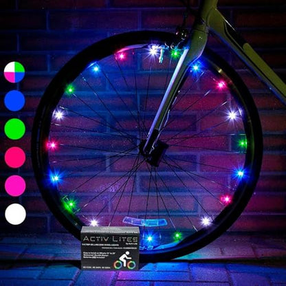Activ Life LED Bike Wheel Lights with Batteries Included! Get 100% Brighter and Visible from All Angles for Ultimate Safety & Style (1 Tire Pack) - color: Pink