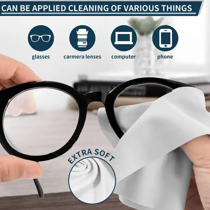 Premium Microfiber Cleaning Cloth in Individual PVC Pouches - Glasses Cleaning Cloth for Eyeglasses, Screens, Phones, Computer, Camera Lens, and Delicate Surfaces (12 x 1Pack) - size: 12 Pack size