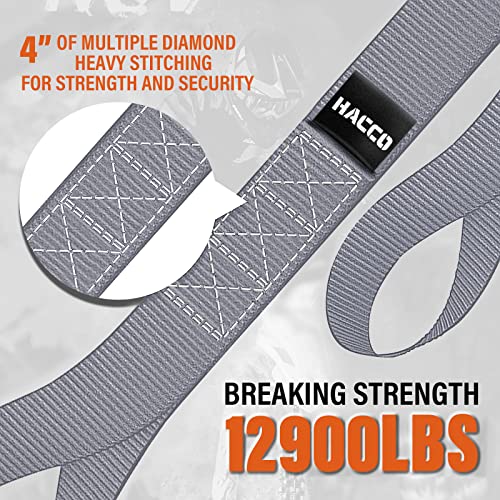 Haccoplanet 8PK Soft Loop Motorcycle Tie-Down Straps, 1.6 x 17inch 12000LB Break Strength, Heavy Duty Tie Down Loops for Securing ATV, UTV, Dirt Bike, Lawn & Garden Equipment (Grey) - color: Grey