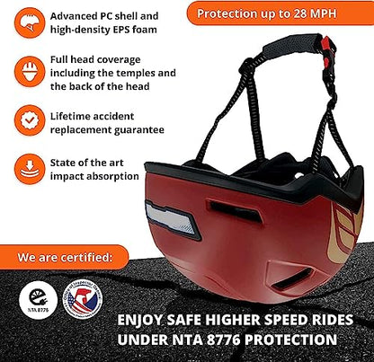 XNITO Bike Helmet with LED Lights - Urban Bicycle Helmet for Adults, Men & Women - CPSC & NTA-8776 Dual Certified - Class 3 E-Bikes, Scooters, Onewheel, Commuter, Mountain - color: Valkyrie, size: Medium