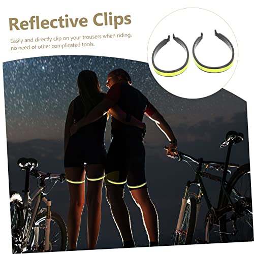 2pcs Reflective Cycling Trouser Clips Ankle Cuffs for Night Riding Enhanced Visibility for Safety Bike Accessory for Outdoor Sports