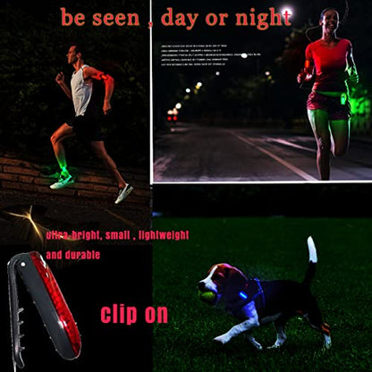 Bicycle Tail Light, LED Safety Light (4 Pack) Bike Rear Light LED | Clip On Strobe/Running Lights for Runners, Dogs, Bike, Walking | High Visibility Accessories for Your Reflective Gear, Bicycle etc.