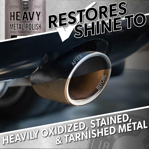 Chemical Guys Heavy Metal Polish Restorer and Protectant - Cleans, Restores & Protects, Aluminum, Stainless Steel, Chrome Polish & More, Safe for Cars, Trucks, Motorcycles, RVs, and Boats - 16 oz - style: Heavy Metal Polish