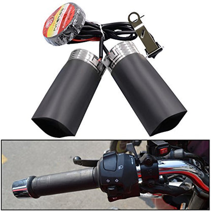 Motorbike Handlebar Heated Grip Kit,12V Winter Heated Grip Pads Inserts Handlebar Hand Warmers Fits Universal Grip ATV