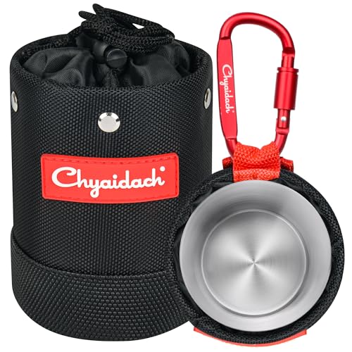 Chyaidach Small Tool Pouch with Steel Lining & Carabiner | Belt Loop Tool Pouches for Nails, Screws | Fits All Belts, Backpack & Bag | Ideal for Carpenter, Electrician, Contractor