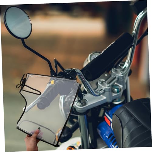 Happyyami Motorcycle Handlebar Gloves Windproof Waterproof Hand Warmer Mittens Oversized Design Easy Installation Protective Handlebar Cover for Cold Rainy Riding 15.74X11.81X1.57In