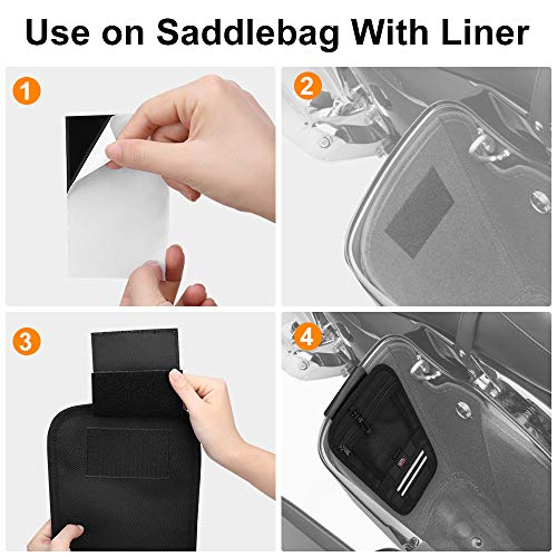 KEMIMOTO Saddlebag Organizers 2 Packs Universal for Touring Motorbike Models for Street Glide Road Glide Road King Motorcycle Saddle Bag Organizers
