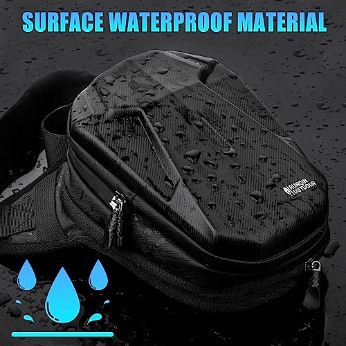 Motorcycle Waist Drop Leg Bag - Expandable Big Capacity Druable & Waterproof Tactical Fanny Pack, Multi-Pocket Storage Hip Thigh Bag for Cycling Hiking Climbing, Men and women