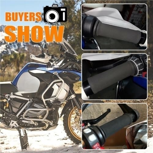 Non-Slip Handlebar Grip Covers Motorcycle Anti Vibration Handle Cover Bar Foam Comfort Slip Over Grips Universal Heat Shrinkable Grip Handlebar Sleeve - color: 4pcs