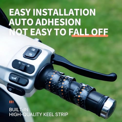 Wrap-Around Motorcycle Grips - Anti-Slip Motorcycle Handlebar Grips with Air Vent Holes, Universal Shock-Absorbing Dirt Bike Accessories, Handlebar Cover Wraps for Motorcycles and Bikes