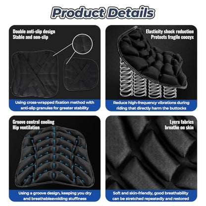 Motorcycle Seat Cushion for CBR 1000RR CBR1000RR CBR 1000 RR, Motorcycle Seat Pad with 3D Gel Cushion, Shock Absorbing Anti-Slip Breathable Moto Accessories