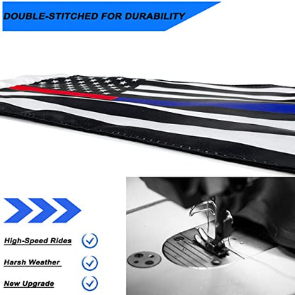 Motorcycle Flag,Thin Blue Red Line American Flag,Double Sided Double Stitched Motorcycle Flag 6X9 - color: blue/red