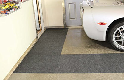 Armor All Garage Floor Runner Mat, (216" x 30"), Protects Surfaces, Transforms Garage, Absorbent, Waterproof, Durable, Trimmable (USA Made) (Charcoal) - size: 2'6" x 18' (Rectangular)