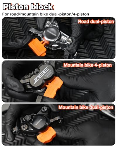 Brake Bleed Kit for Shimano & SRAM, Hydraulic Bike Brake Bleeding Tool Kit for MTB & Road Bikes, Includes 10 Brass Connectors, Visual Oil Cup & Storage Base | Hydraulic Disc Brake Bleed Kit with 10 Brass Connectors - size: Compatible with 200+ Models