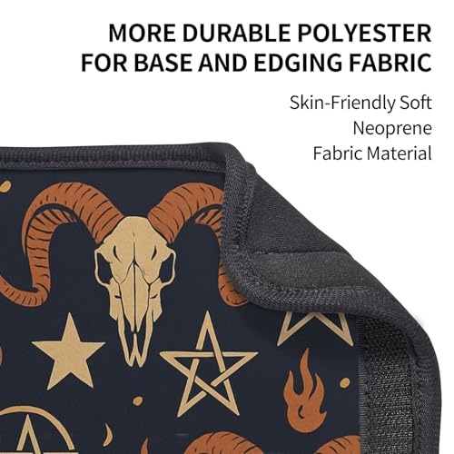 Pair of Neoprene Car Seat Belt Shoulder Pads Satan Baphomet Sheep Head Car Seat Cushion Pads