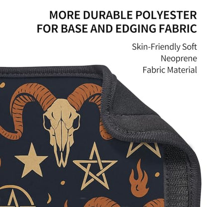 Pair of Neoprene Car Seat Belt Shoulder Pads Satan Baphomet Sheep Head Car Seat Cushion Pads