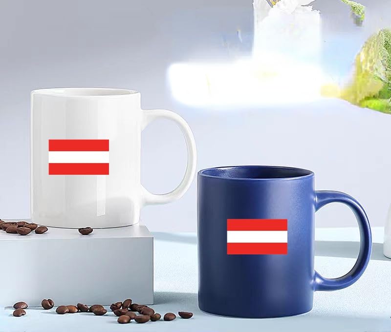 4 PCS Flag Stickers - Austria Flag Stickers Decals for Cup Computer Laptop Car Bumper Window Helmet Musical Instrument with Smooth Surface - size: Austria