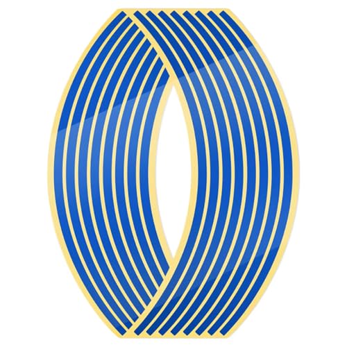 16pcs Wheel Stickers Stripes Reflective for BMW K1200R 2005-2008, Wheel Rim Tape Motorcycle Pinstripe Decal Paper Motorcycle Rim Tape Sticker Film for 16-19 inch Wheel,Blue - color: Blue