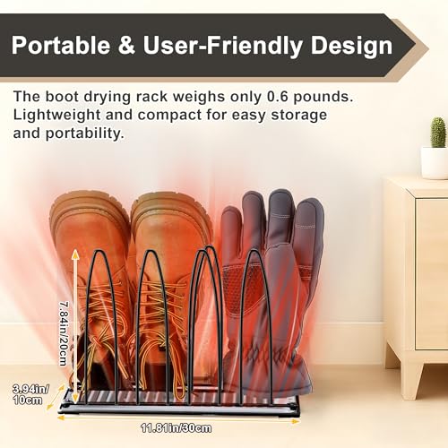 Enhon Metal Shoe Drying Rack, Boot, and Glove Dryer Rack for Shoes Inside Drying (Vent Cover Not Included)