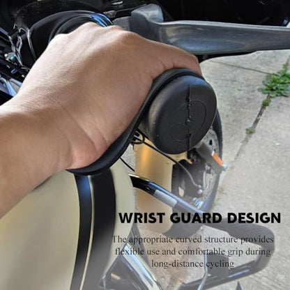 Motorcycle Throttle Assist, Cruise Control Grip Handlebar Black, Motorcycle Handlebar Throttle Long-Distance Supplies, Universal Cruise Control Assist Mounted Rocker Stopper Fit Street Bikes