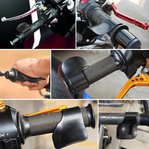 3 Pcs Motorcycle Throttle Mount Motorcycle Throttle Assist Cruise Control Grip ABS Plastic Wrist Hand Grips Handlebar Oil Control Rocker for Black Electric Bike Sport Off Road Scooter Rest Accelerator